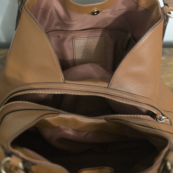 Coach Edie  Brown Leather Embossed Horse And Carriage Bag - Picture 7 of 15